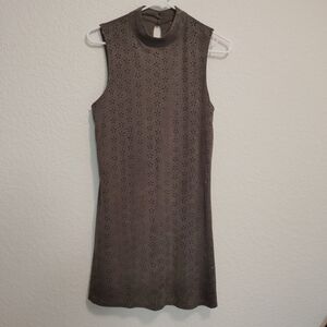 Trixxi Sleeveless Brown Mini Dress